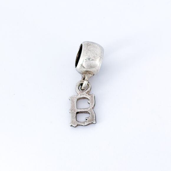 Vintage Thai IBB Sterling Silver 925 "B" Dangle Spacer Charm - Picture 2 of 7